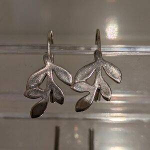 Elegant Silver Leaf Earrings
